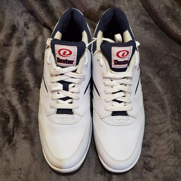 Mens Dexter Bowling Shoes White \ Blue Size 12M - Picture 3 of 13